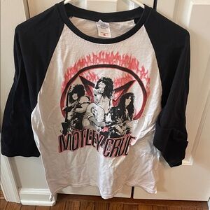 Motley Crue Black and White Kids Raglan Shirt